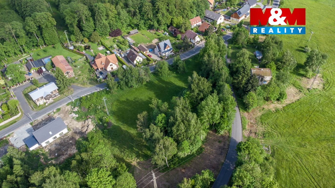 pohled na pozemek