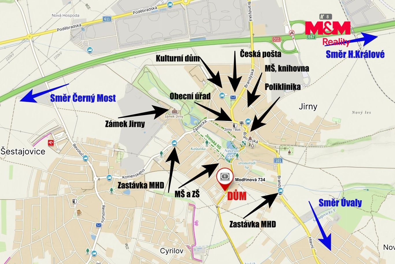 Mapa okolí 