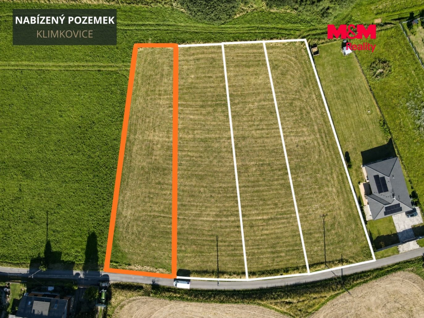 Ohraničení nabízeného pozemku