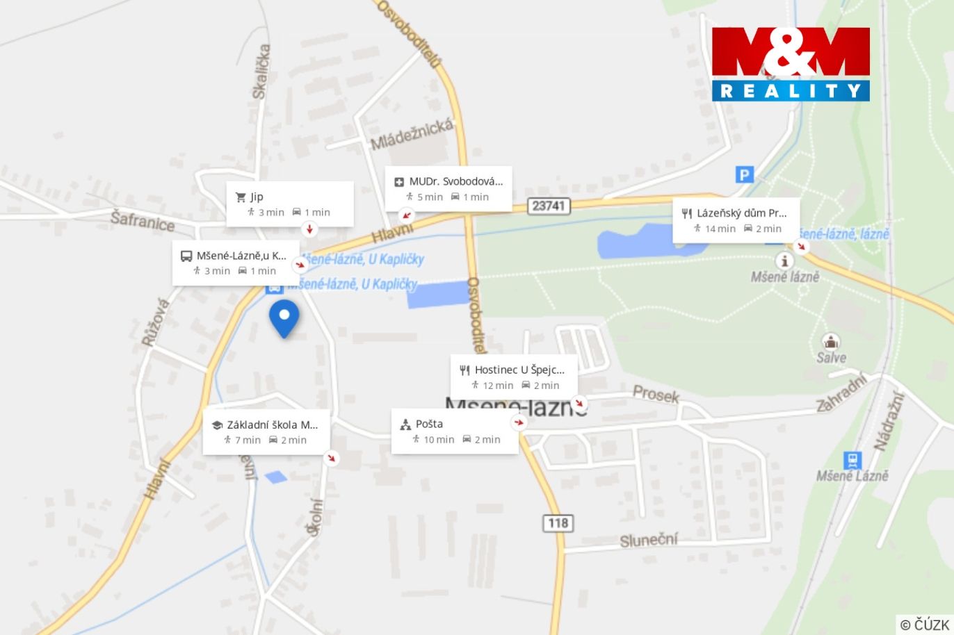 mapa okolí