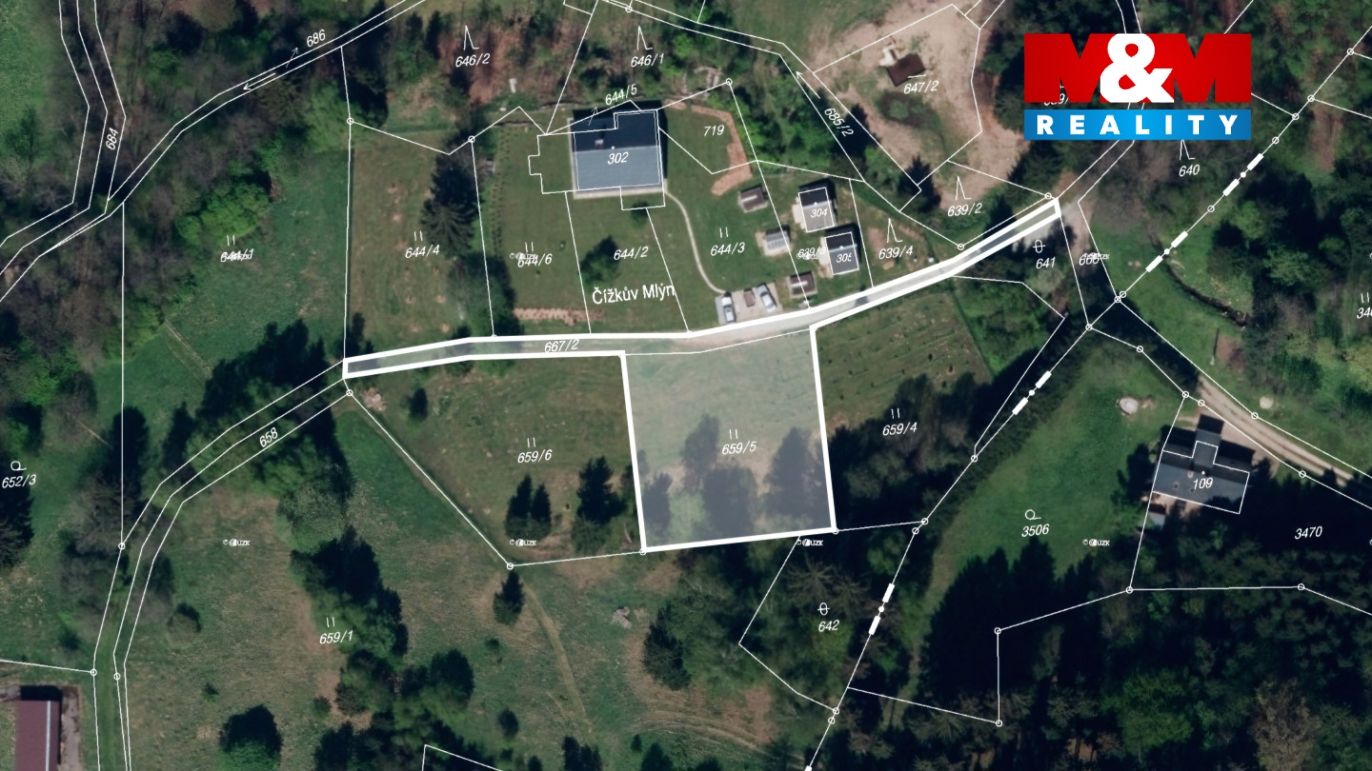 Prodej pozemku k bydlení, 1182 m², Nový Hrádek - Rzy