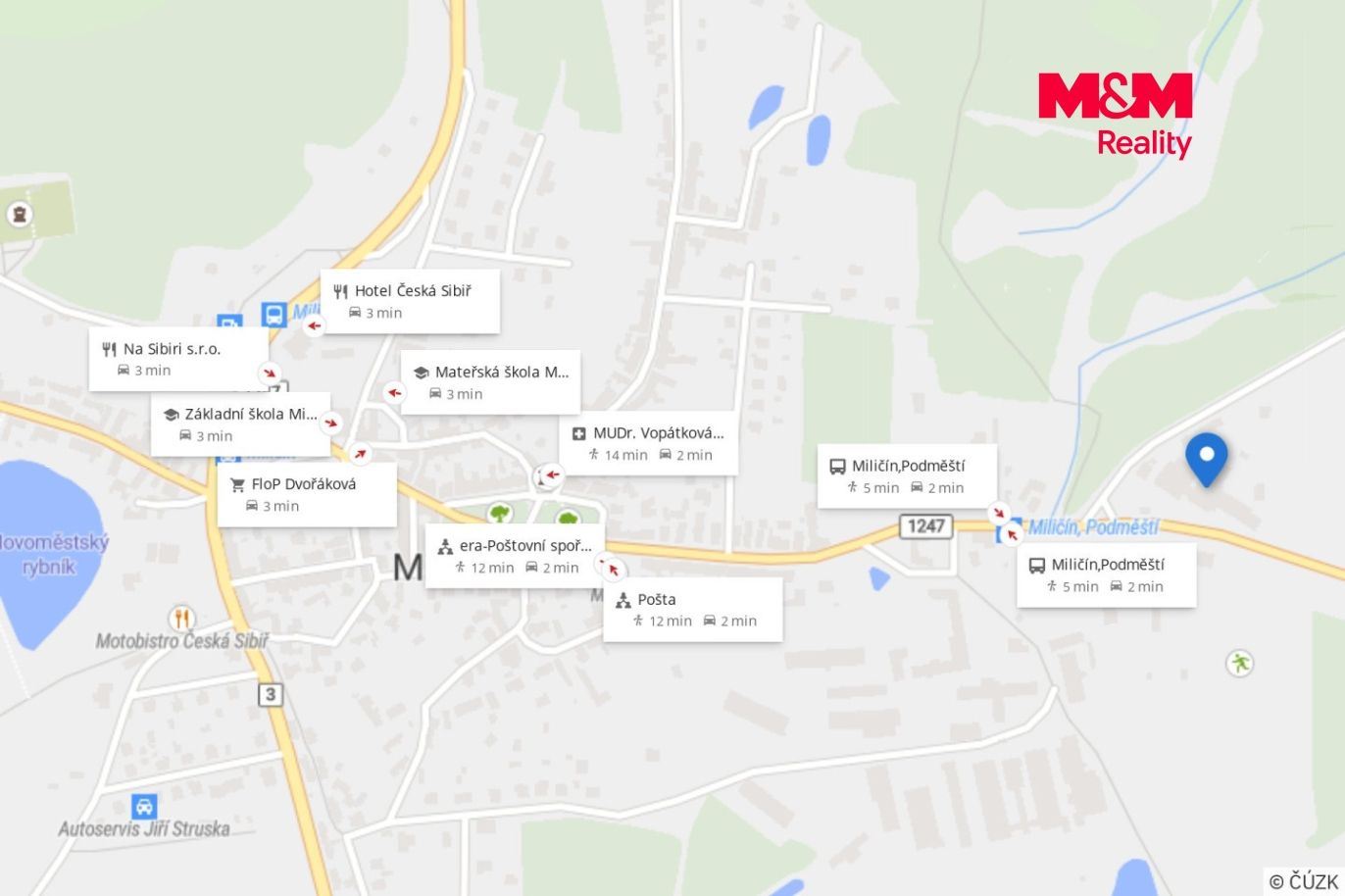 Mapa okolí
