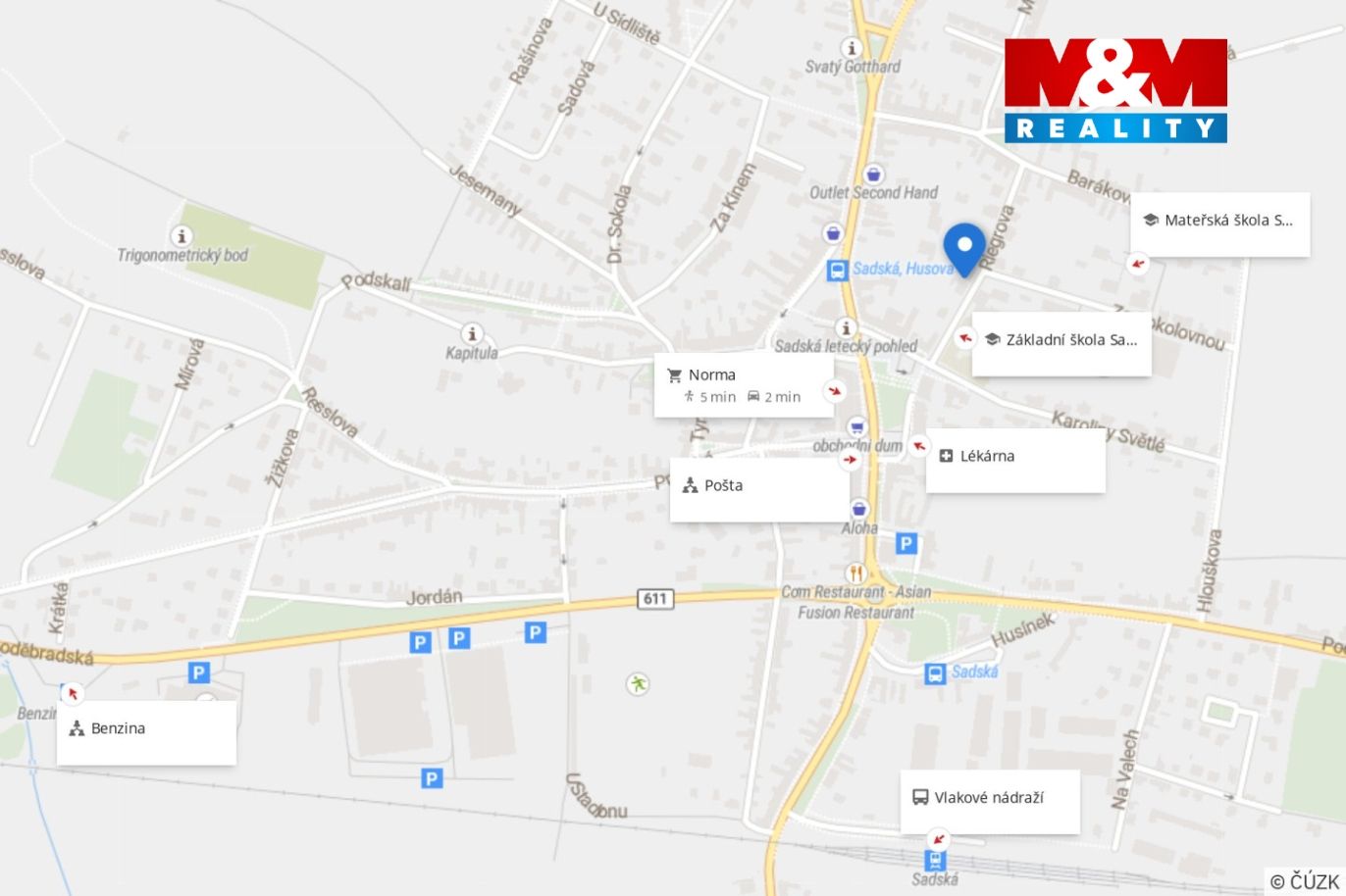 Mapa okolí
