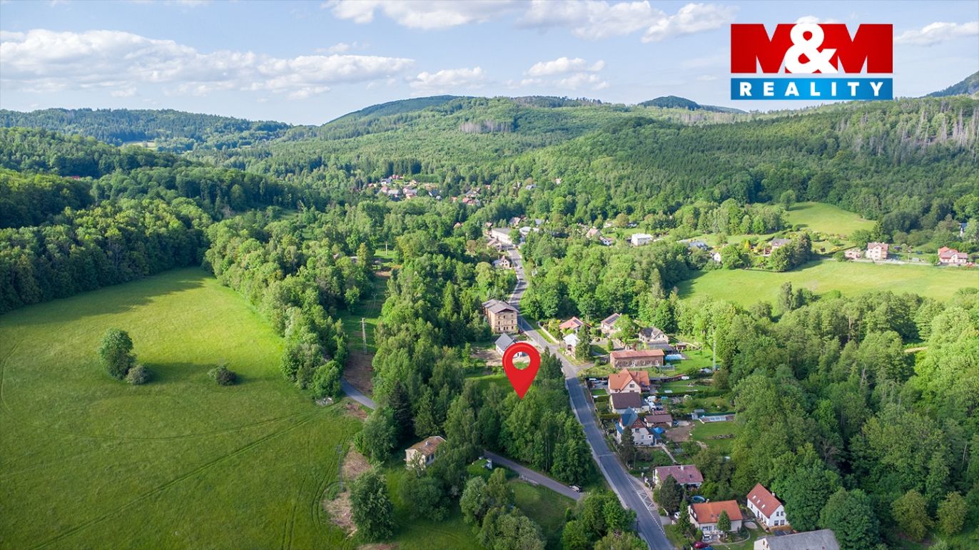 pohled na pozemek