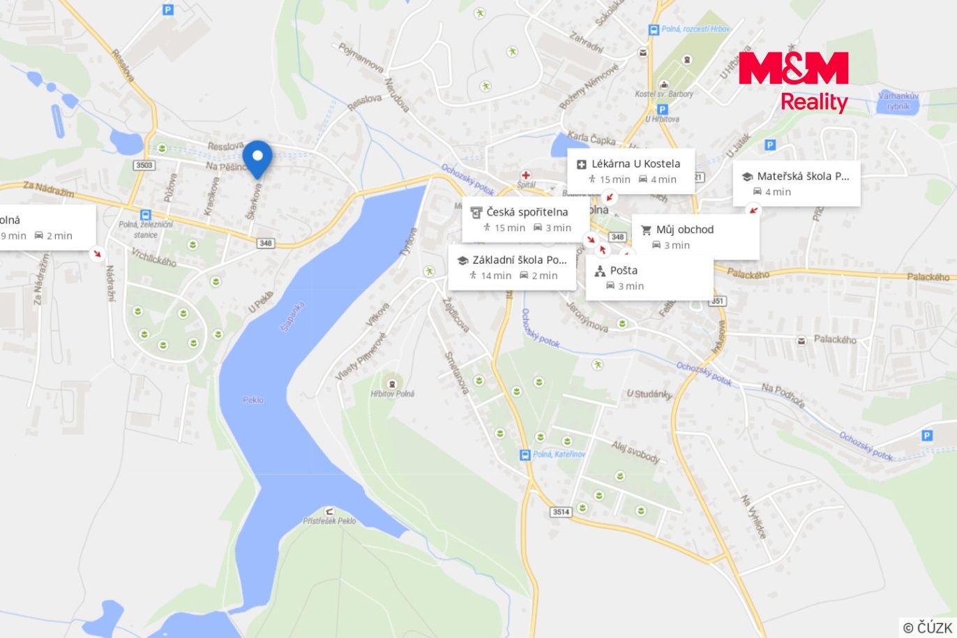 Mapa okolí