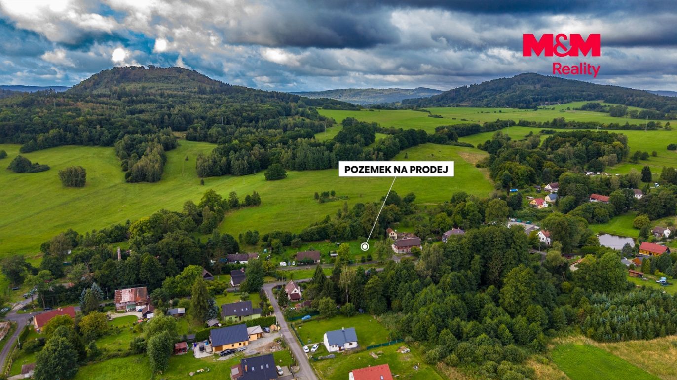 pohled na pozemek + okolí 