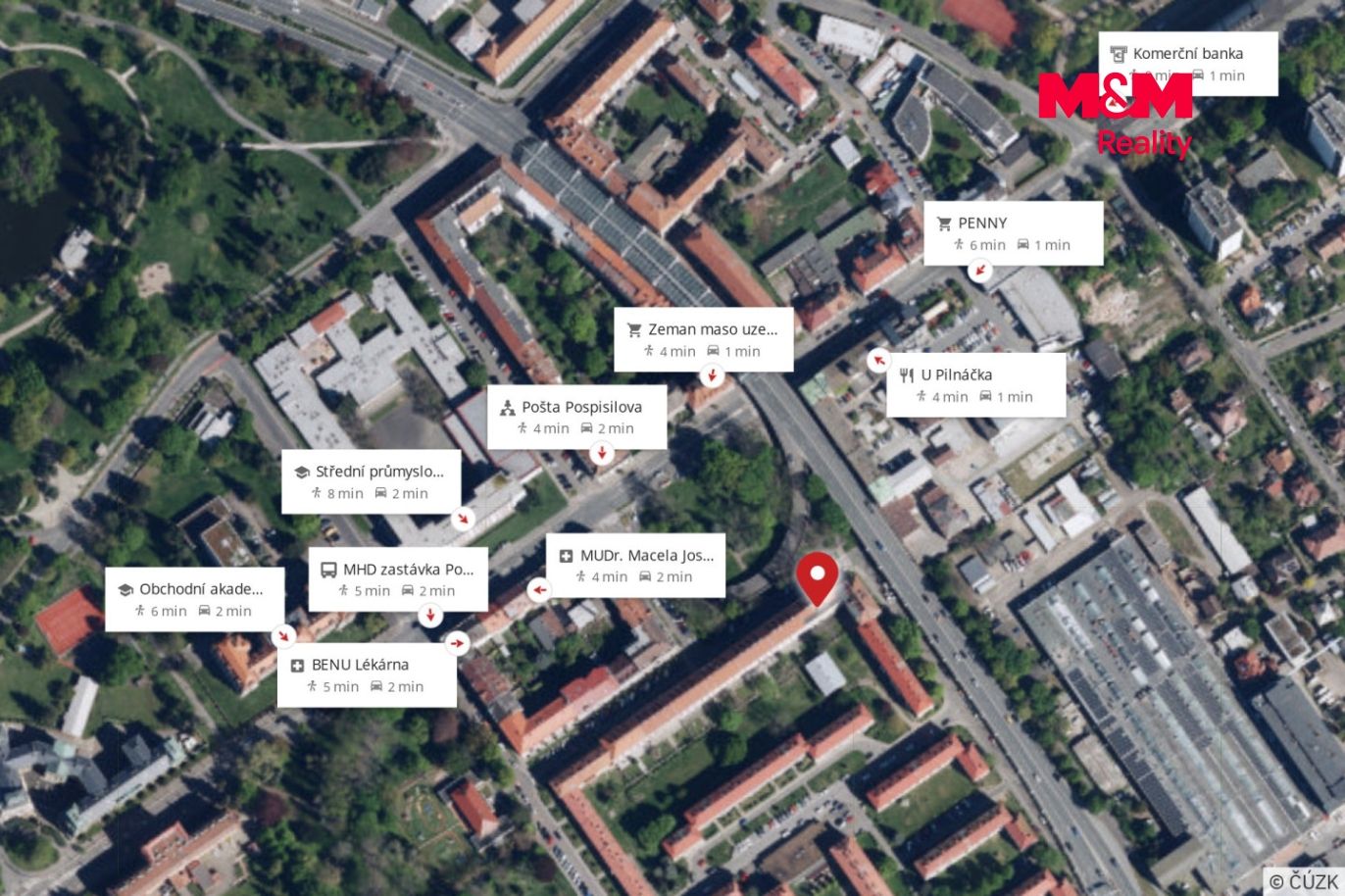 mapa okolí