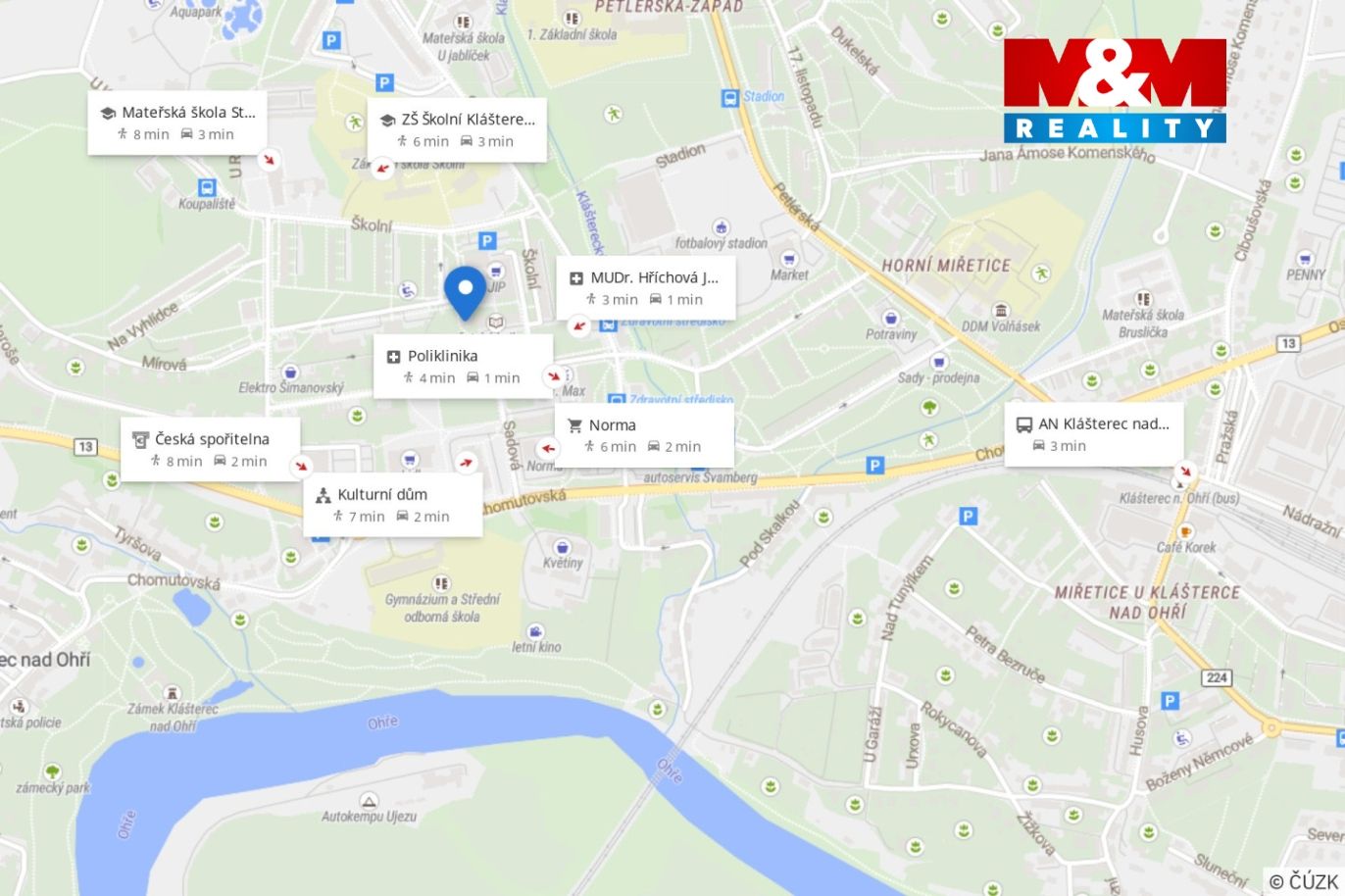 Mapa okolí