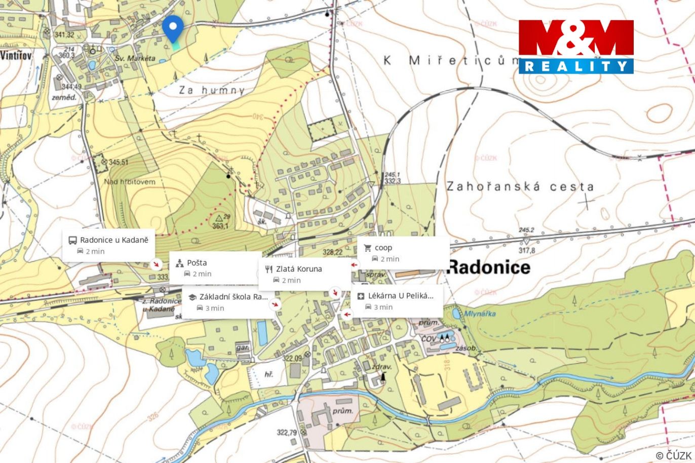 mapa okolí