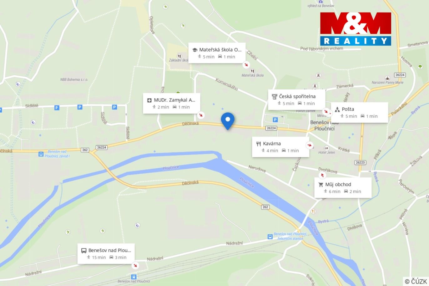 Mapa okolí