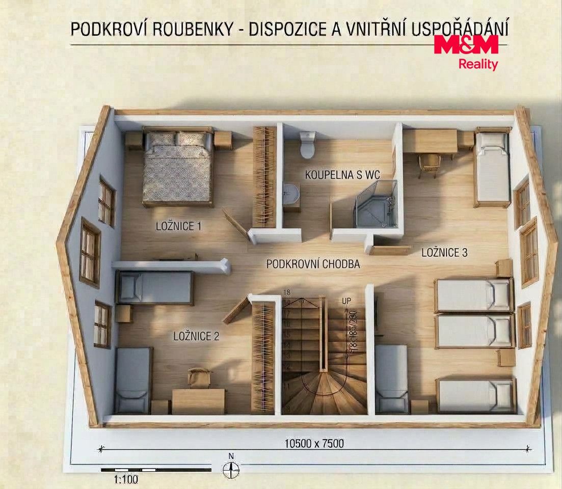 Půdorys podkroví AI