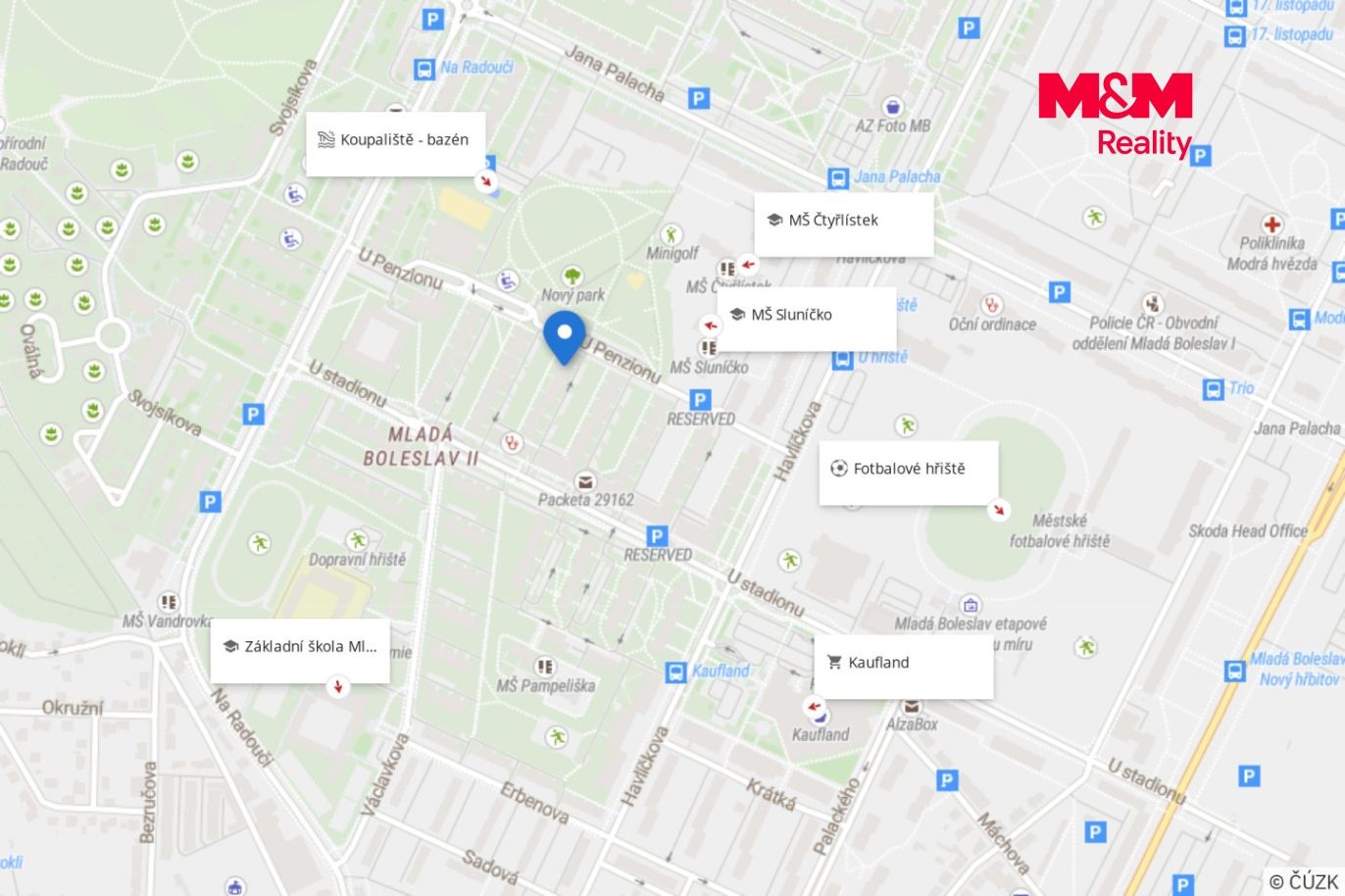 Mapa okolí