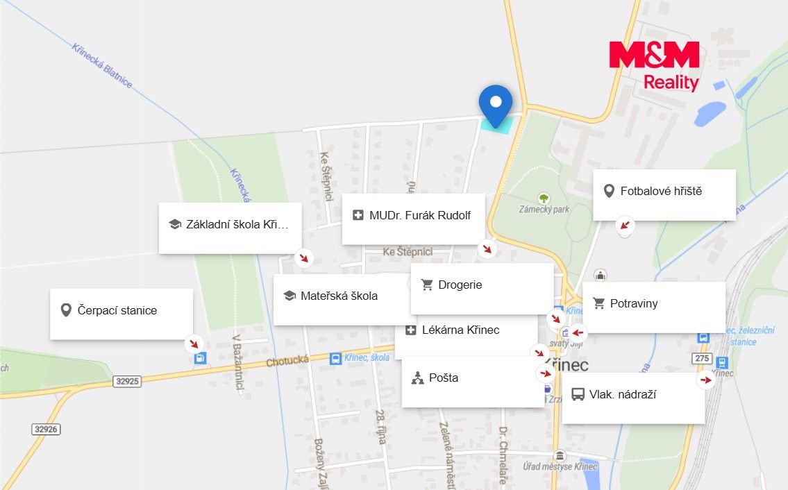 Mapa okolí