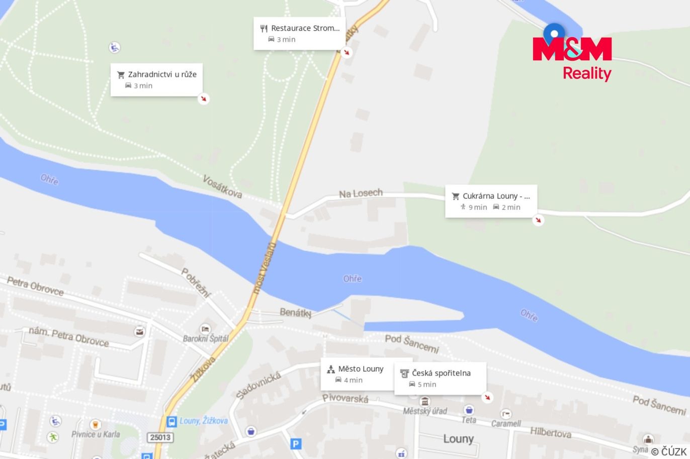 Mapa okolí