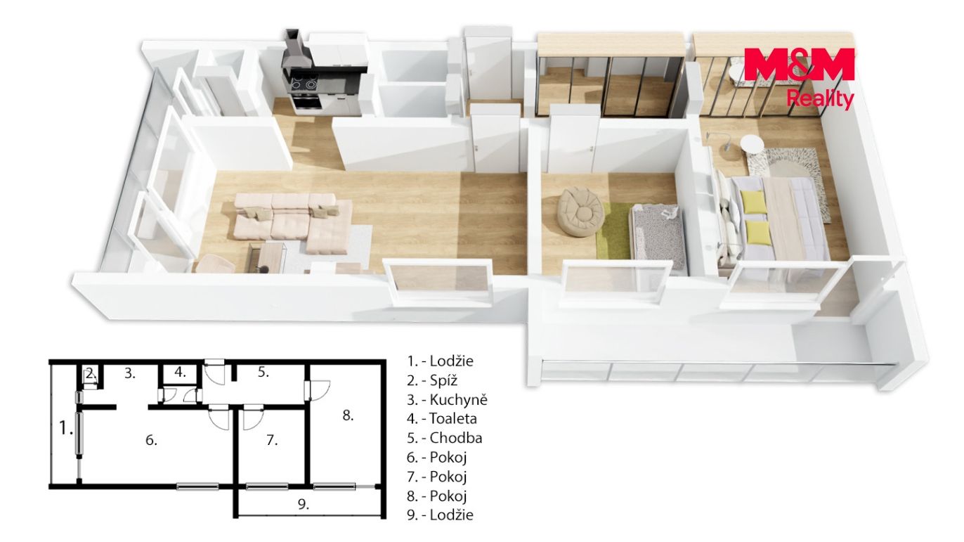 923517 - Prodej bytu 3+1, 75 m², Praha, ul. Tádžická