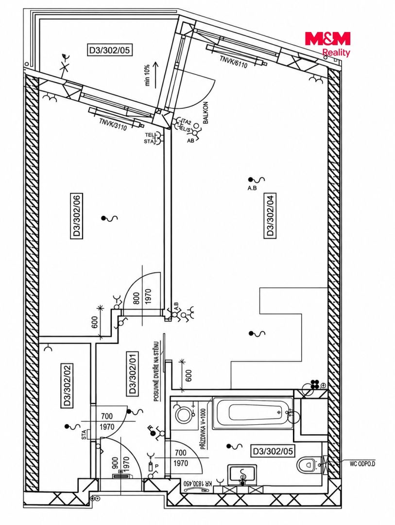 954357 - Pronájem bytu 2+kk, 49 m², Praha, ul. Makedonská