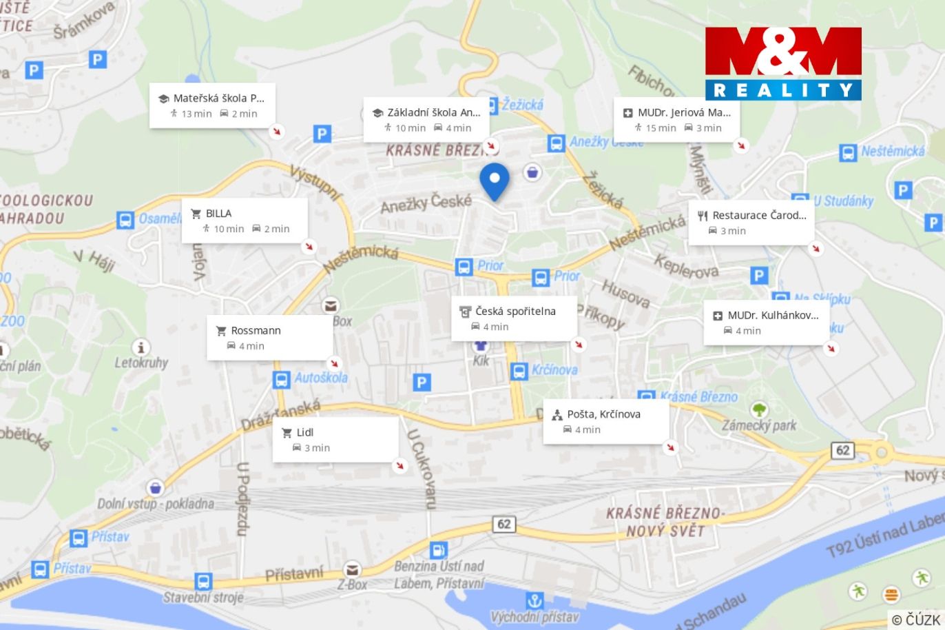 Mapa okolí