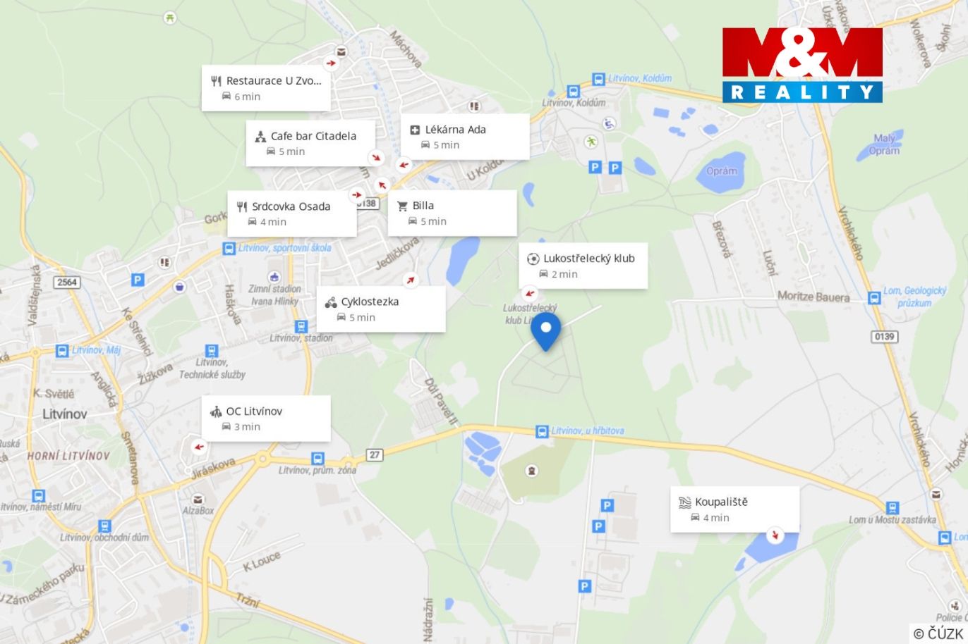 mapa okolí