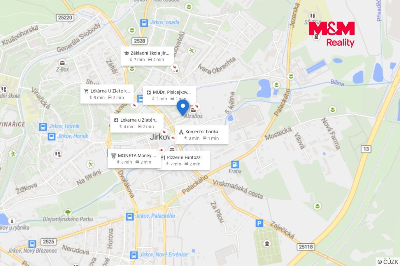 mapa okolí