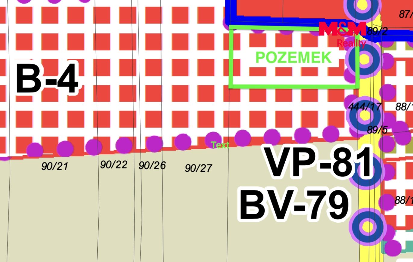výřez z úz. plánu