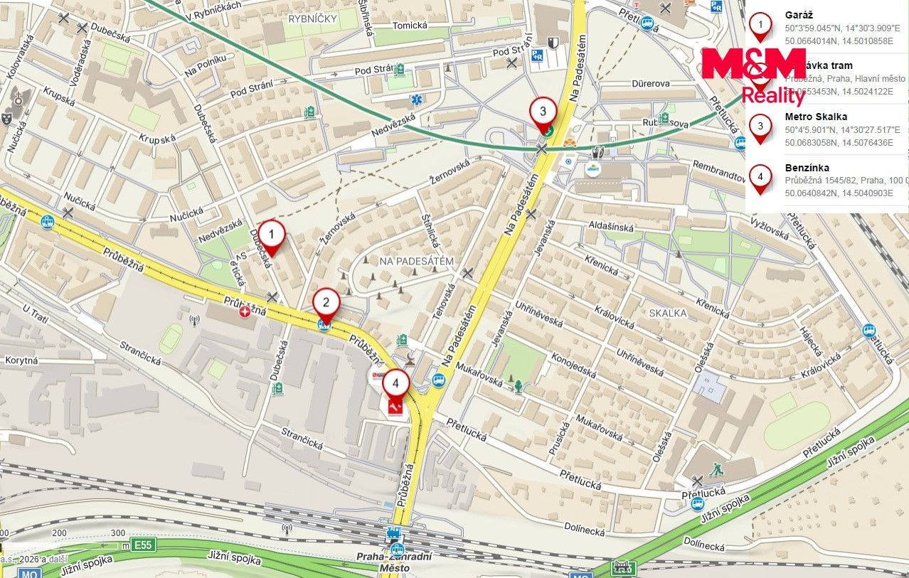 Mapa okolí