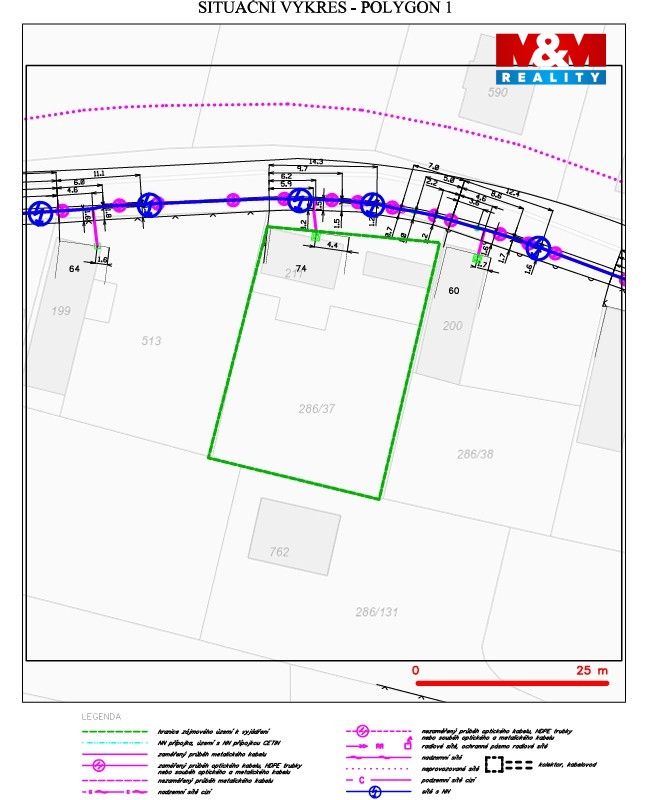Prodej stavebního pozemku, 844 m², Pacov u Říčan, ul. Mírová