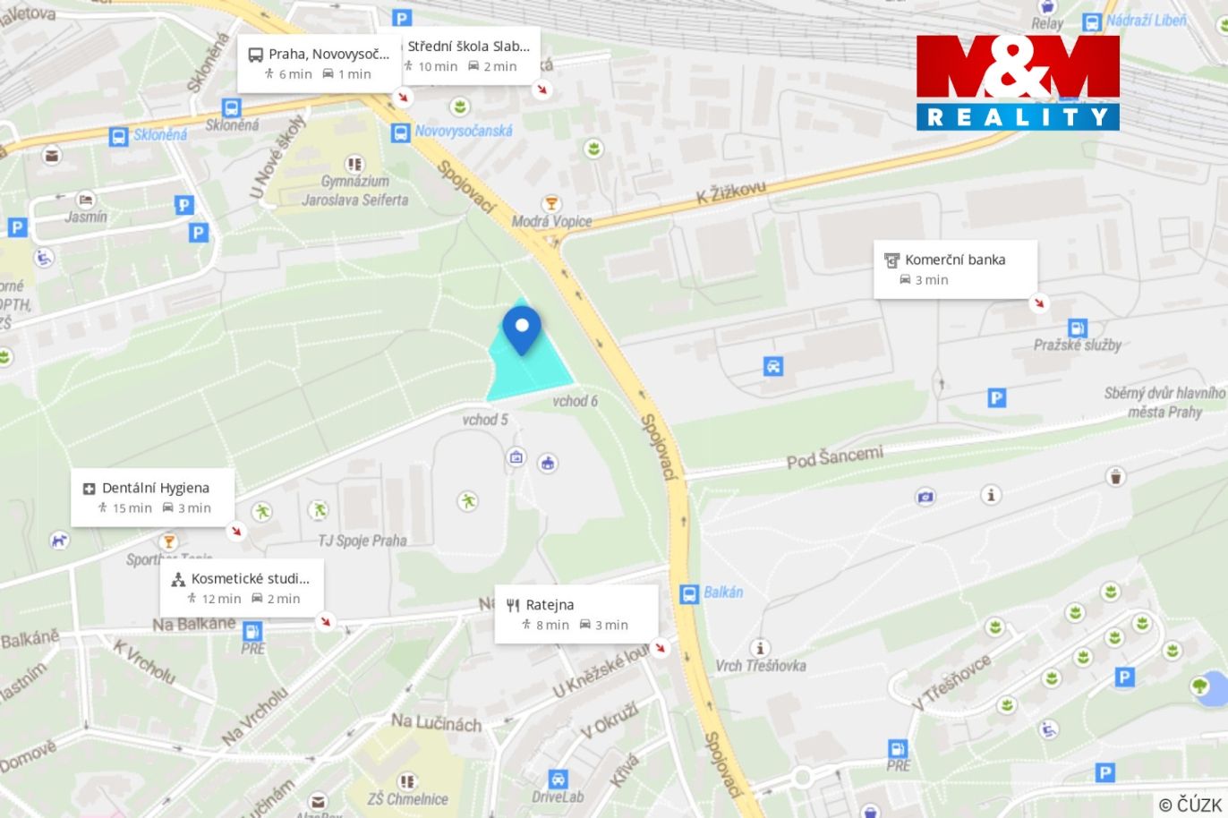 mapa okolí