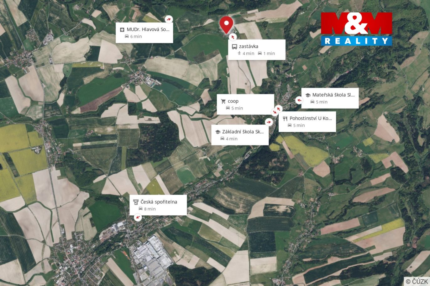 mapa okolí
