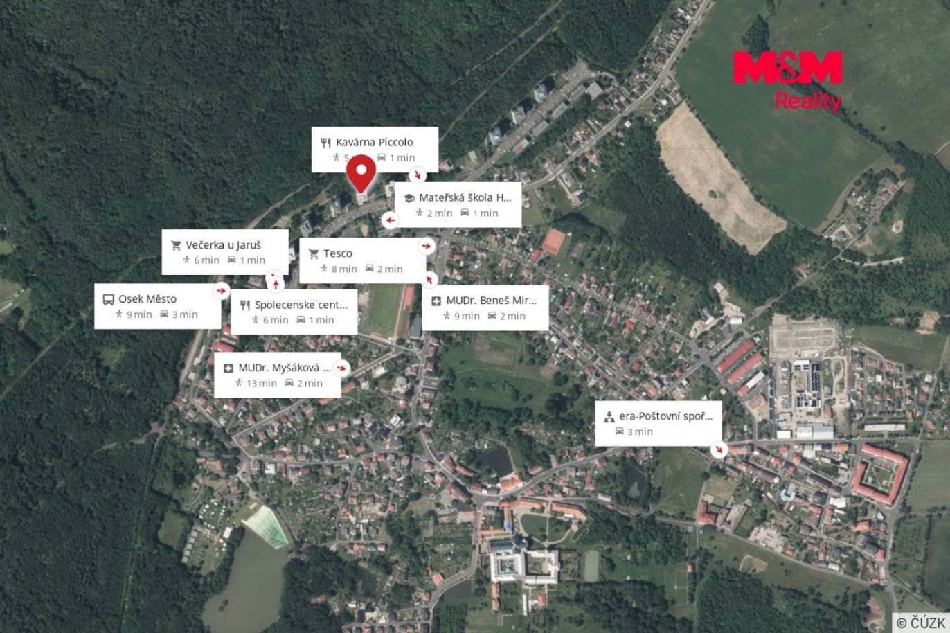 mapa okolí