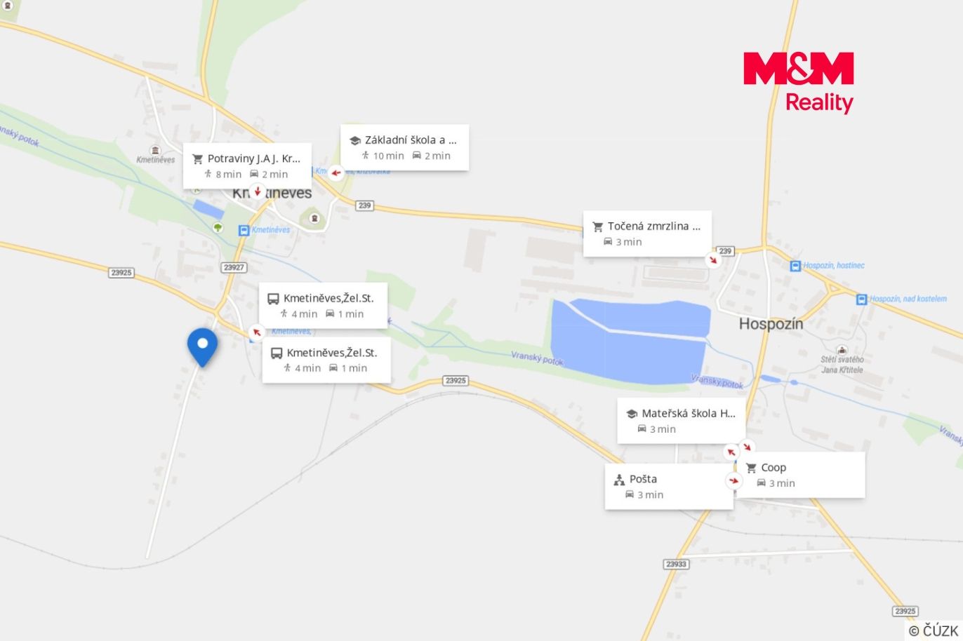 Mapa okolí