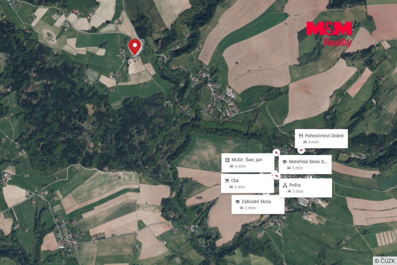 mapa okolí