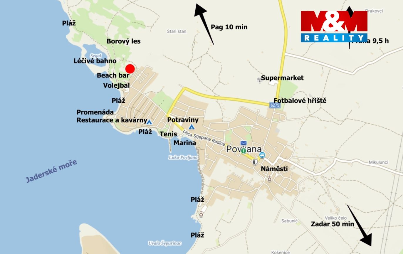 Mapa Povljana