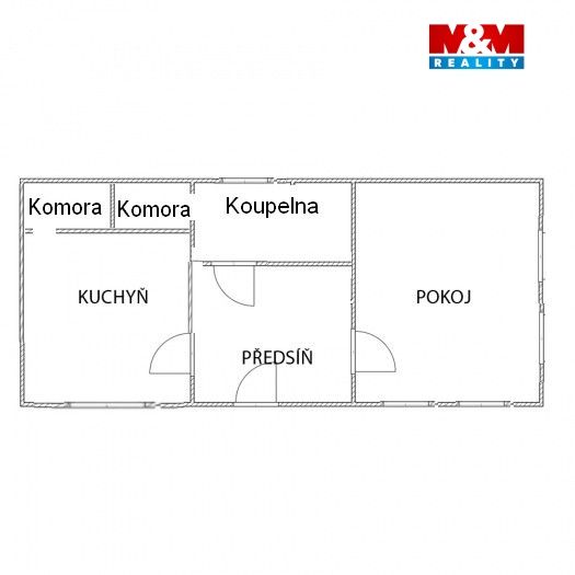 orientační plánek dispozice přízemí domu