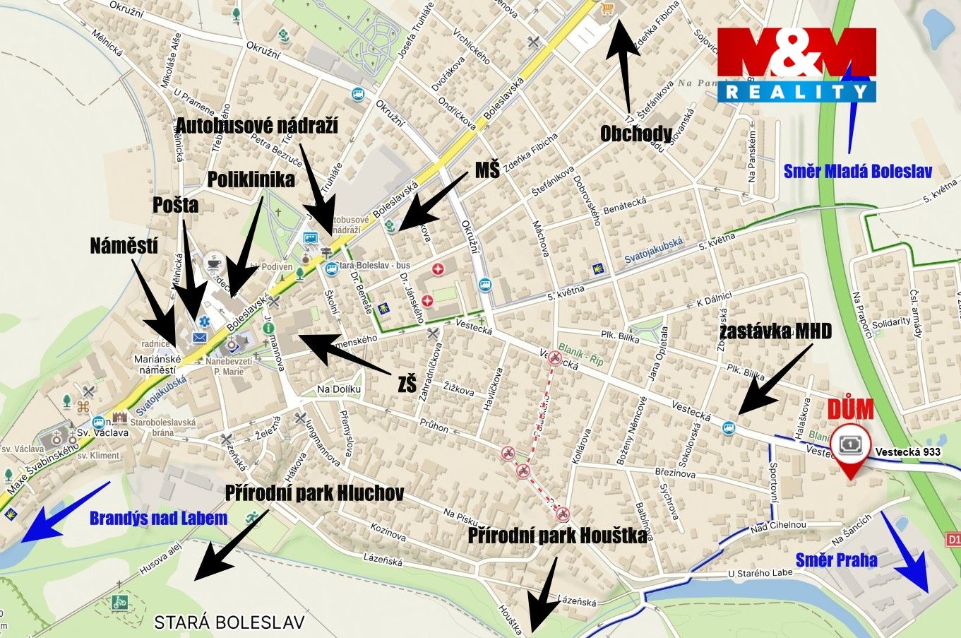 Mapa okolí 