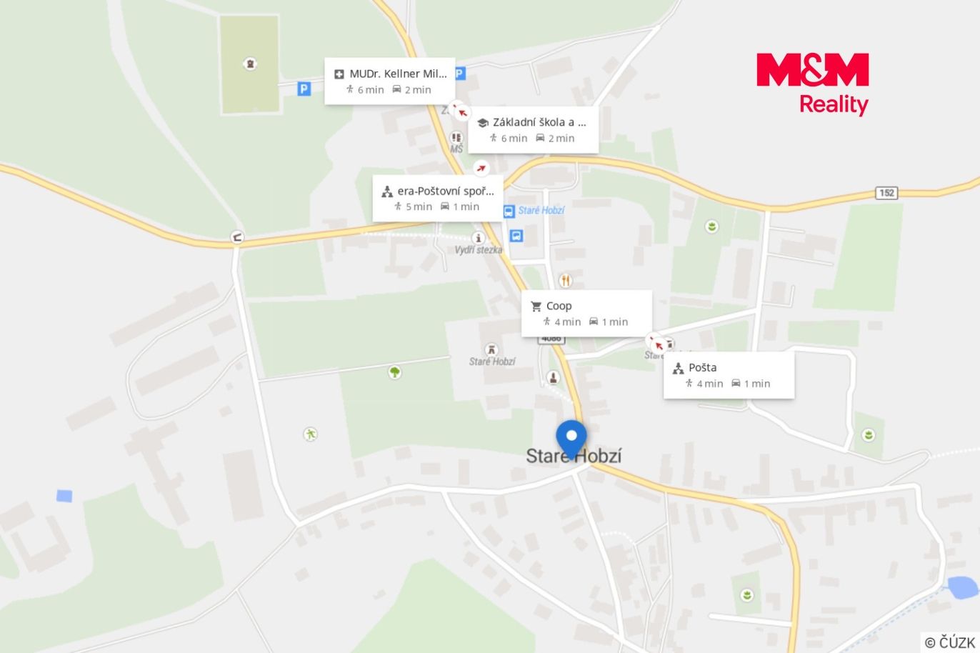 Mapa okolí
