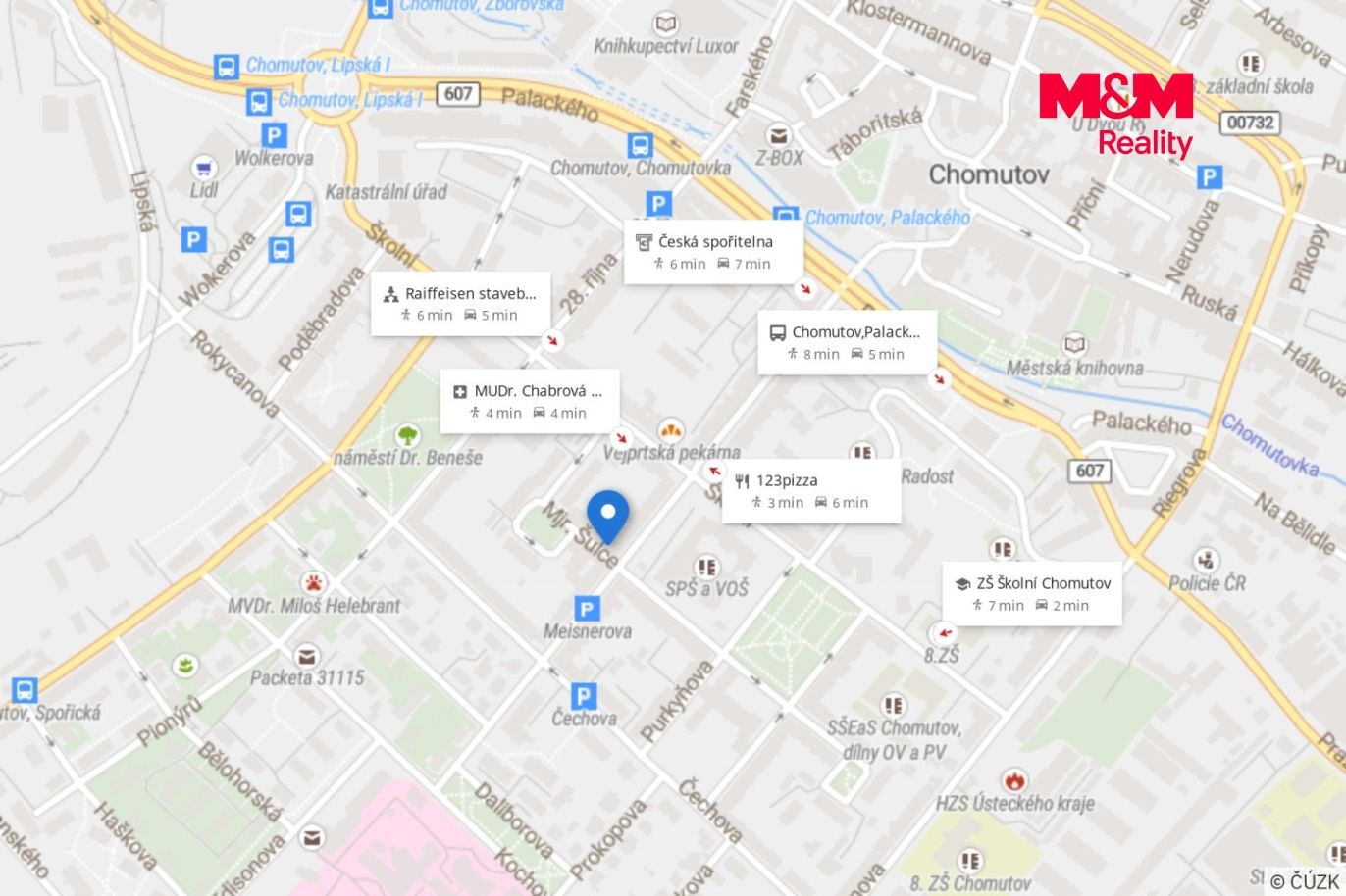Mapa okolí