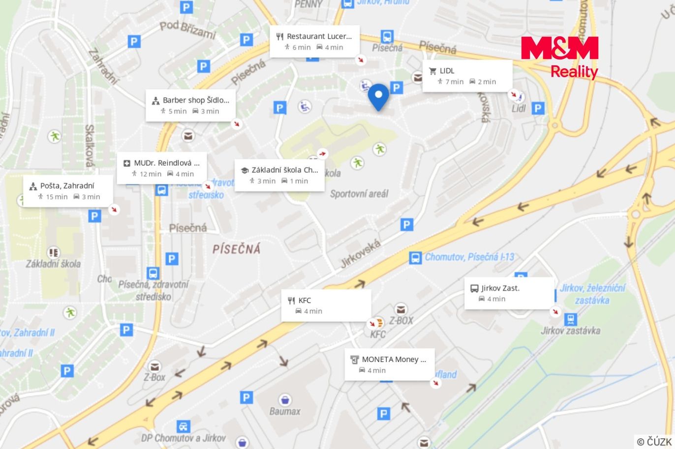 Mapa okolí