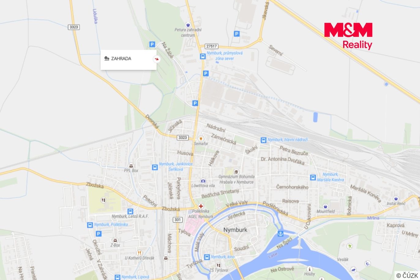 Mapa okolí