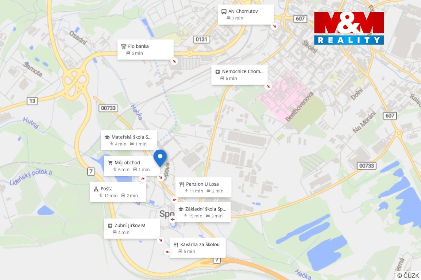 Mapa okolí