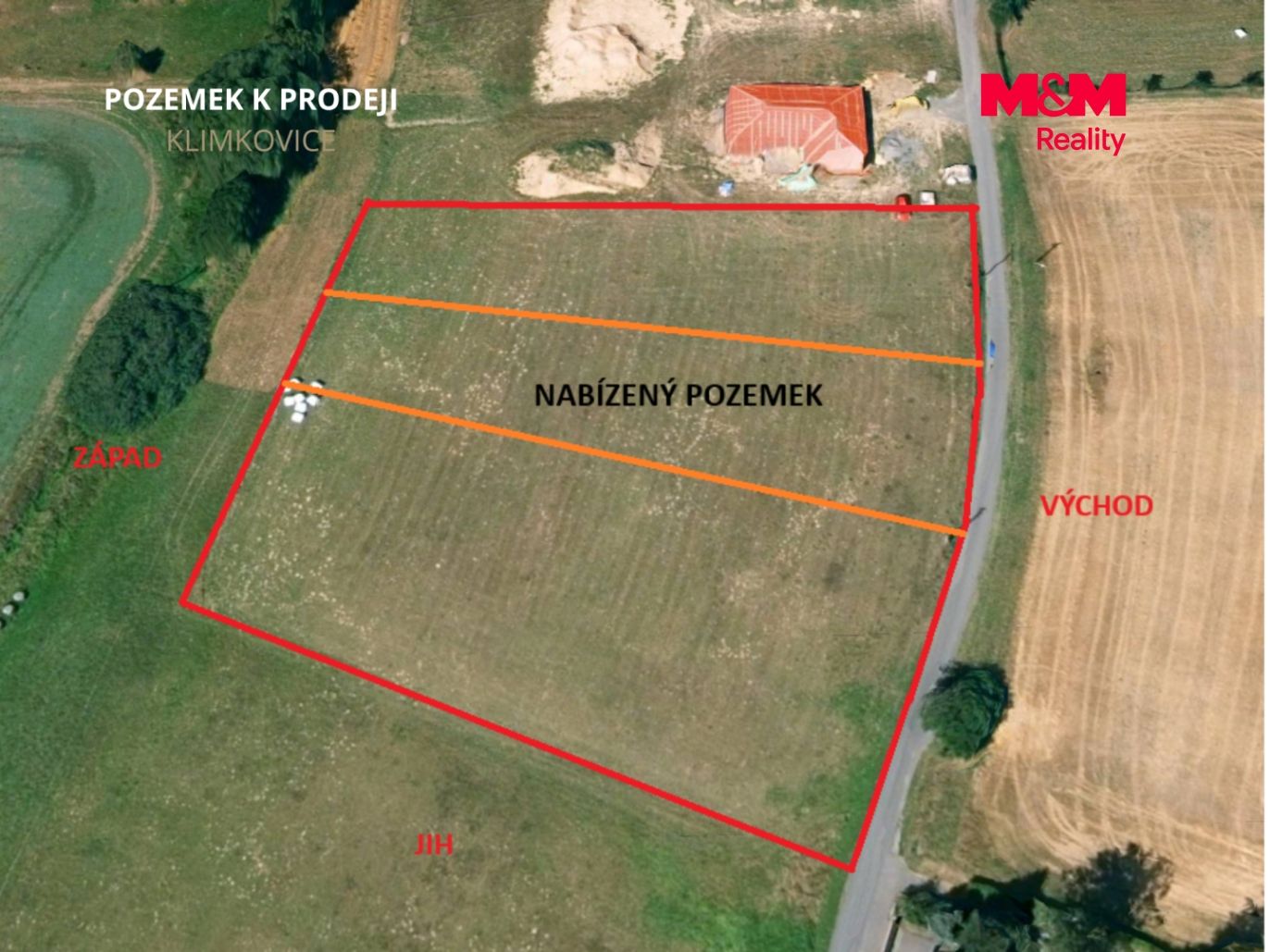 Orientace a vyznačení nabízeného pozemku