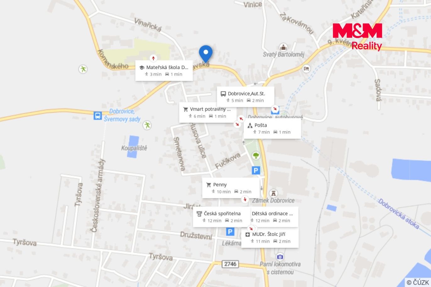 mapa okolí
