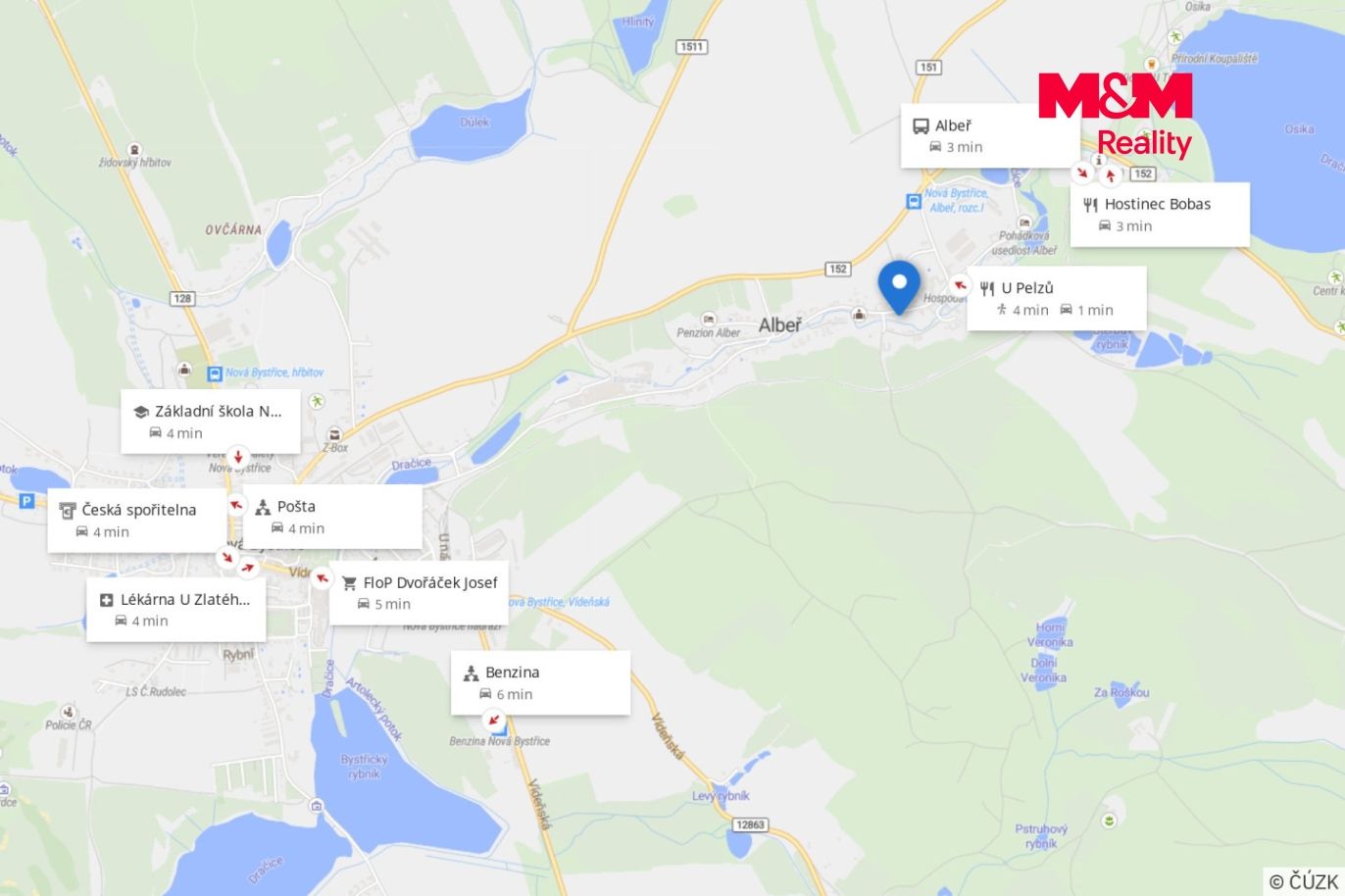 Mapa okolí