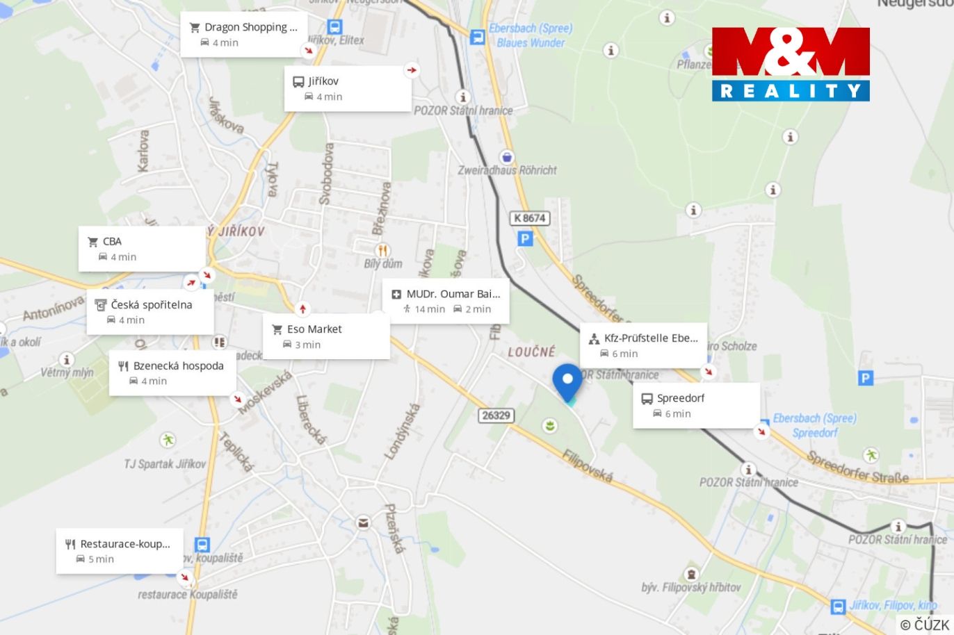 Mapa okolí 