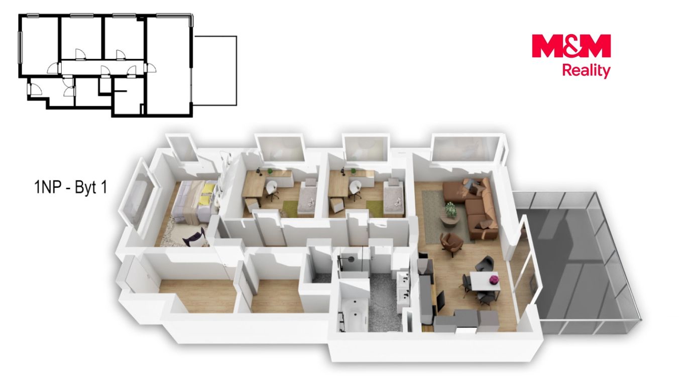 954951 - Prodej atypického bytu, 94 m², Říčany, ul. Široká