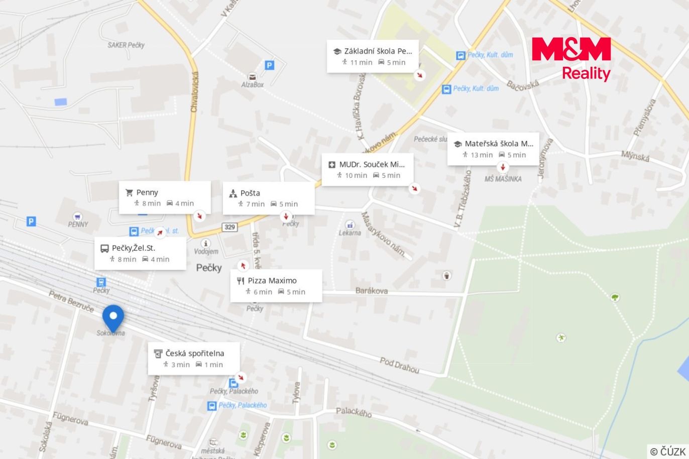 Mapa okolí