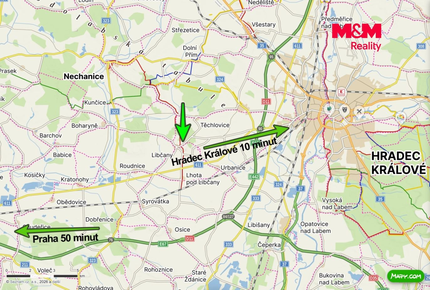 Mapa okolí