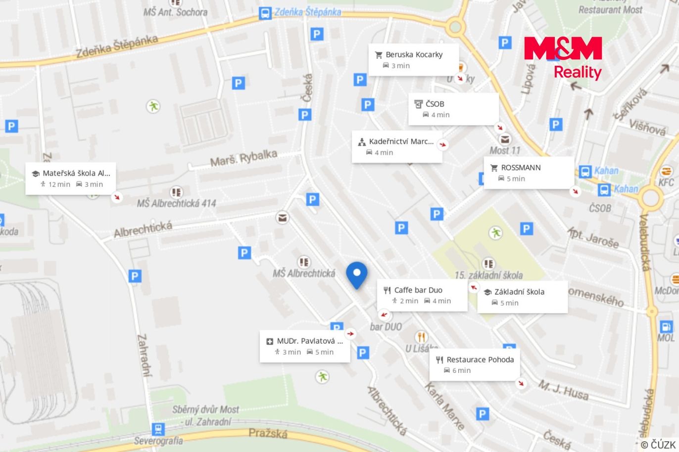 Mapa okolí