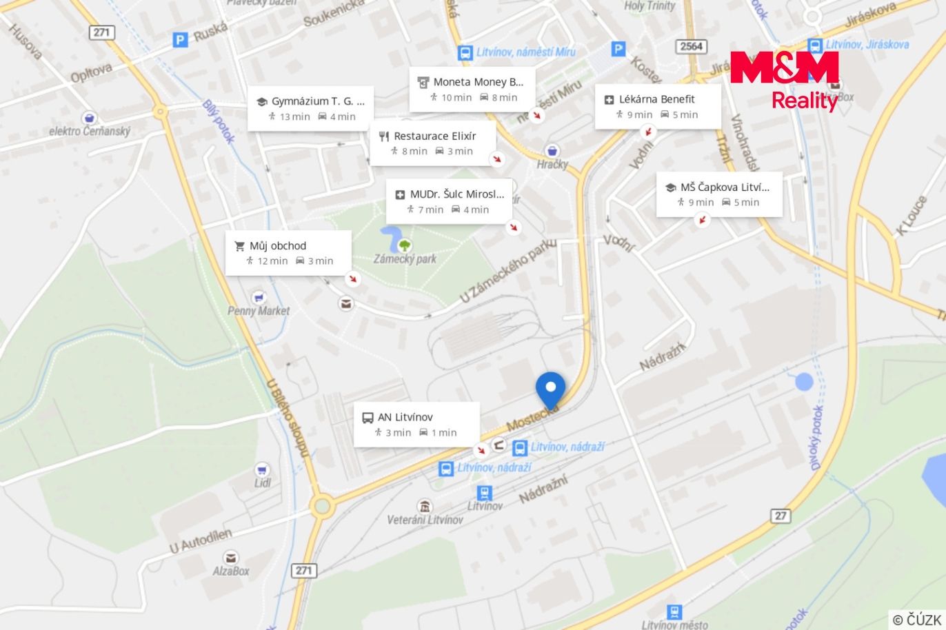 Mapa okolí