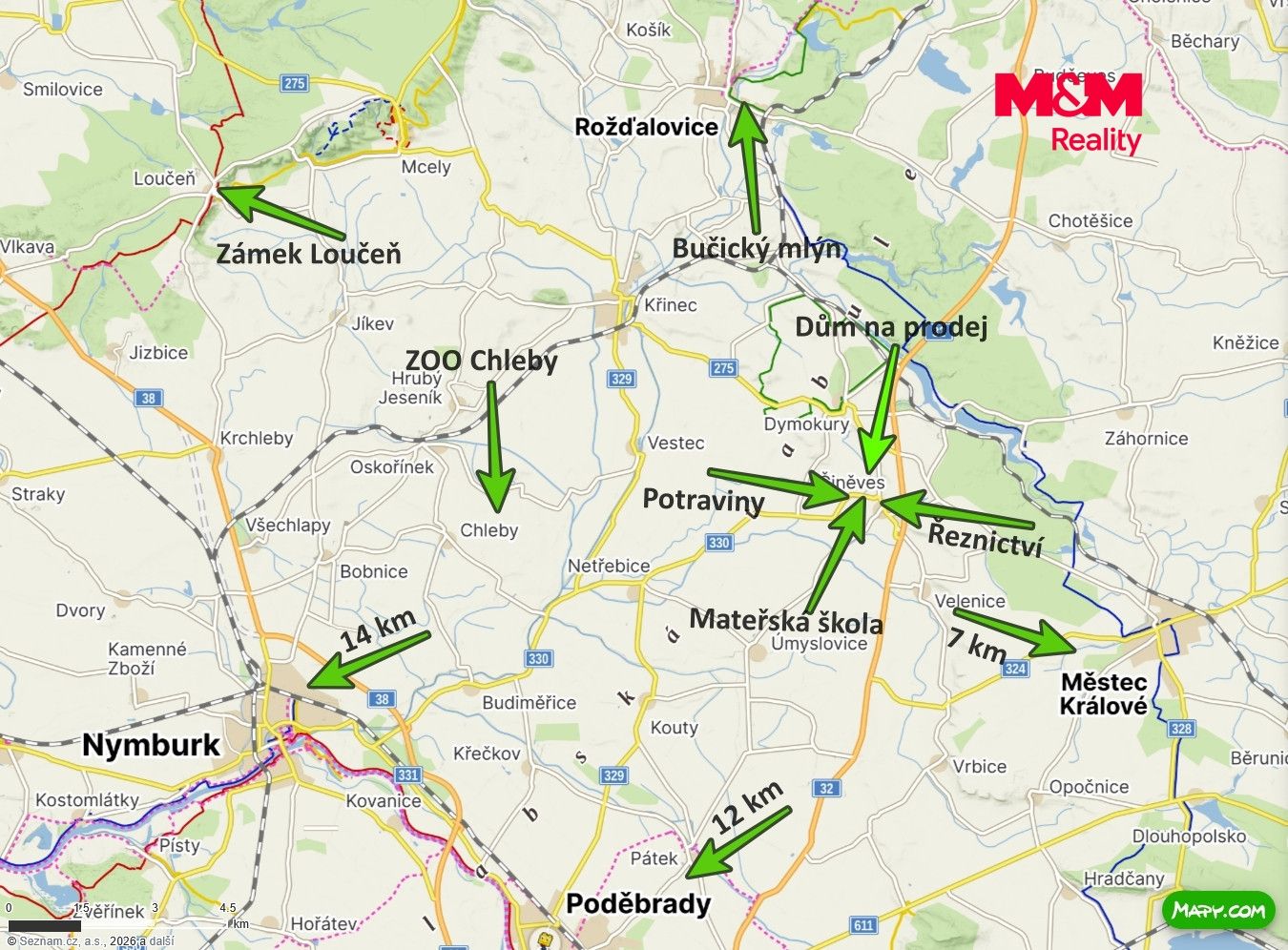 Mapa okolí