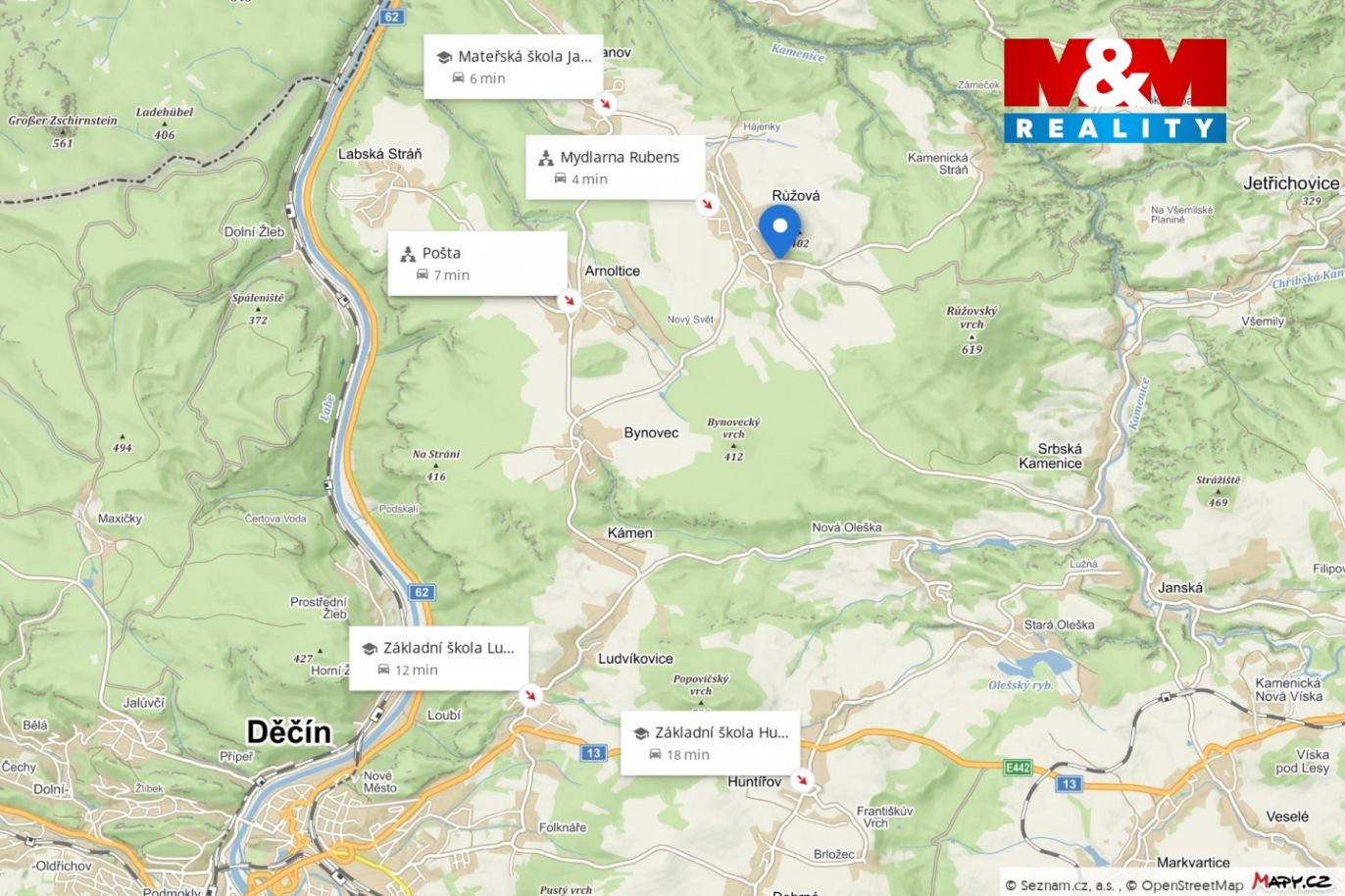 Mapa okolí